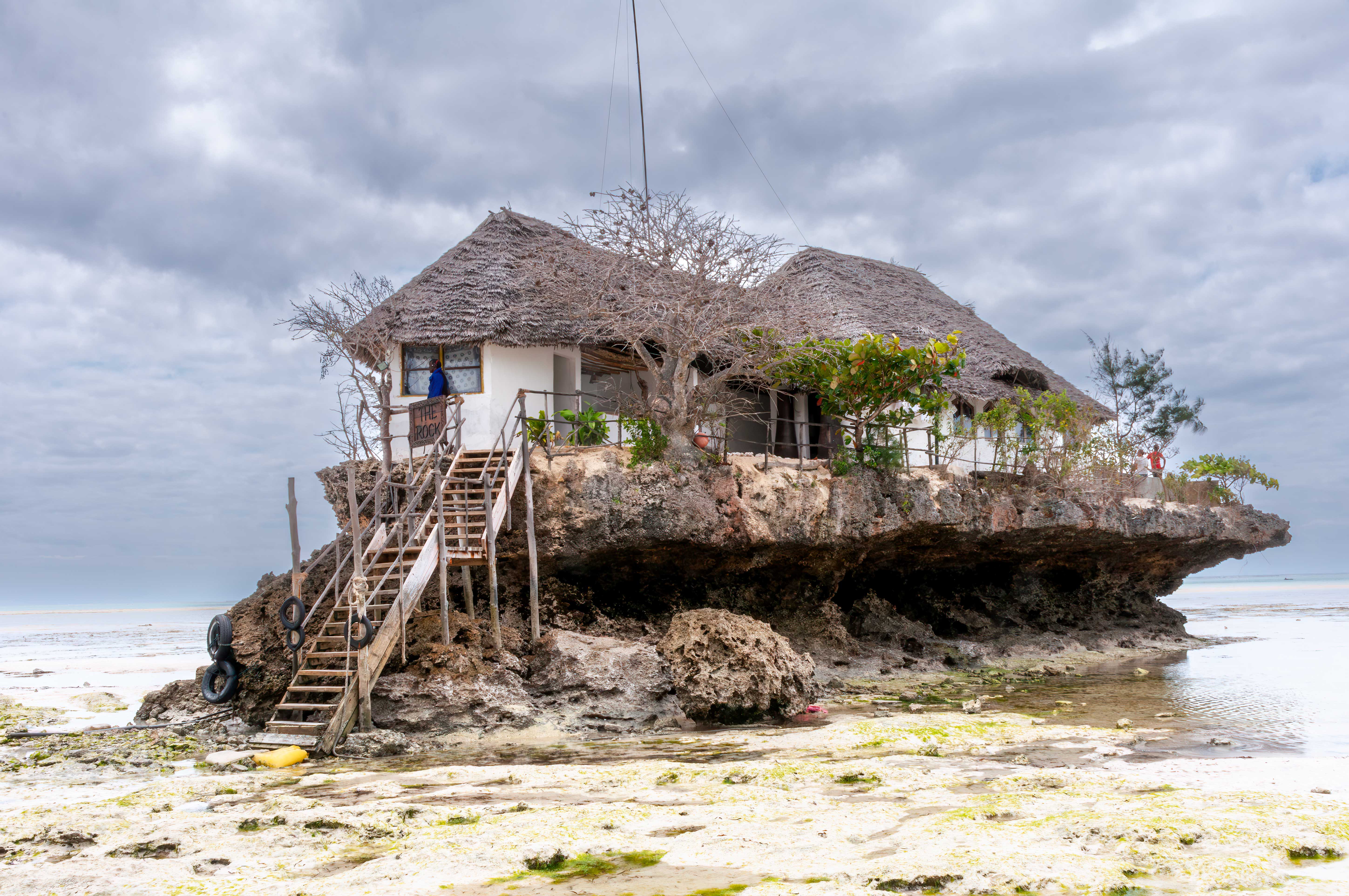 The Rock Restaurant on a coral outcrop off the Zanzibar coast